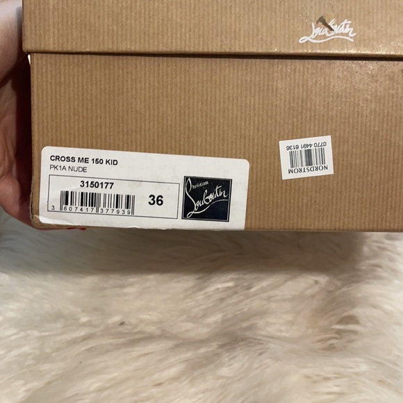 Christian Louboutin Cross Me 150 Kid Nude Pumps 36 - Picture 8 of 9